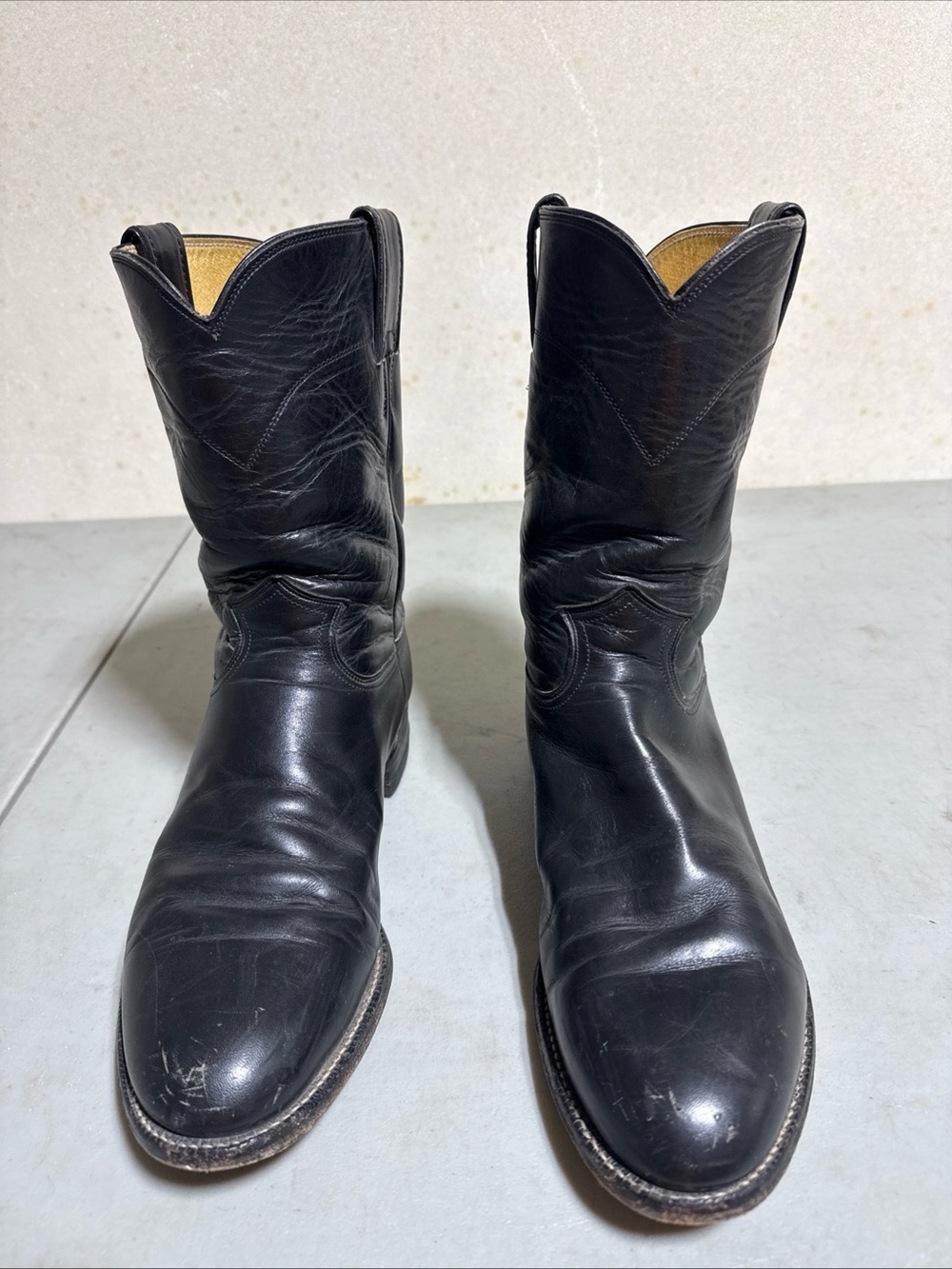 Men’s Justin Black Boots Size 10 1/2D Style#3133